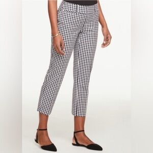 Ann Taylor Factory Gingham Signature Crop Pants - Size 8